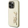 Etui do iPhone 15 Pro Max Karl Lagerfeld Wrinkled Metal Signature Złote