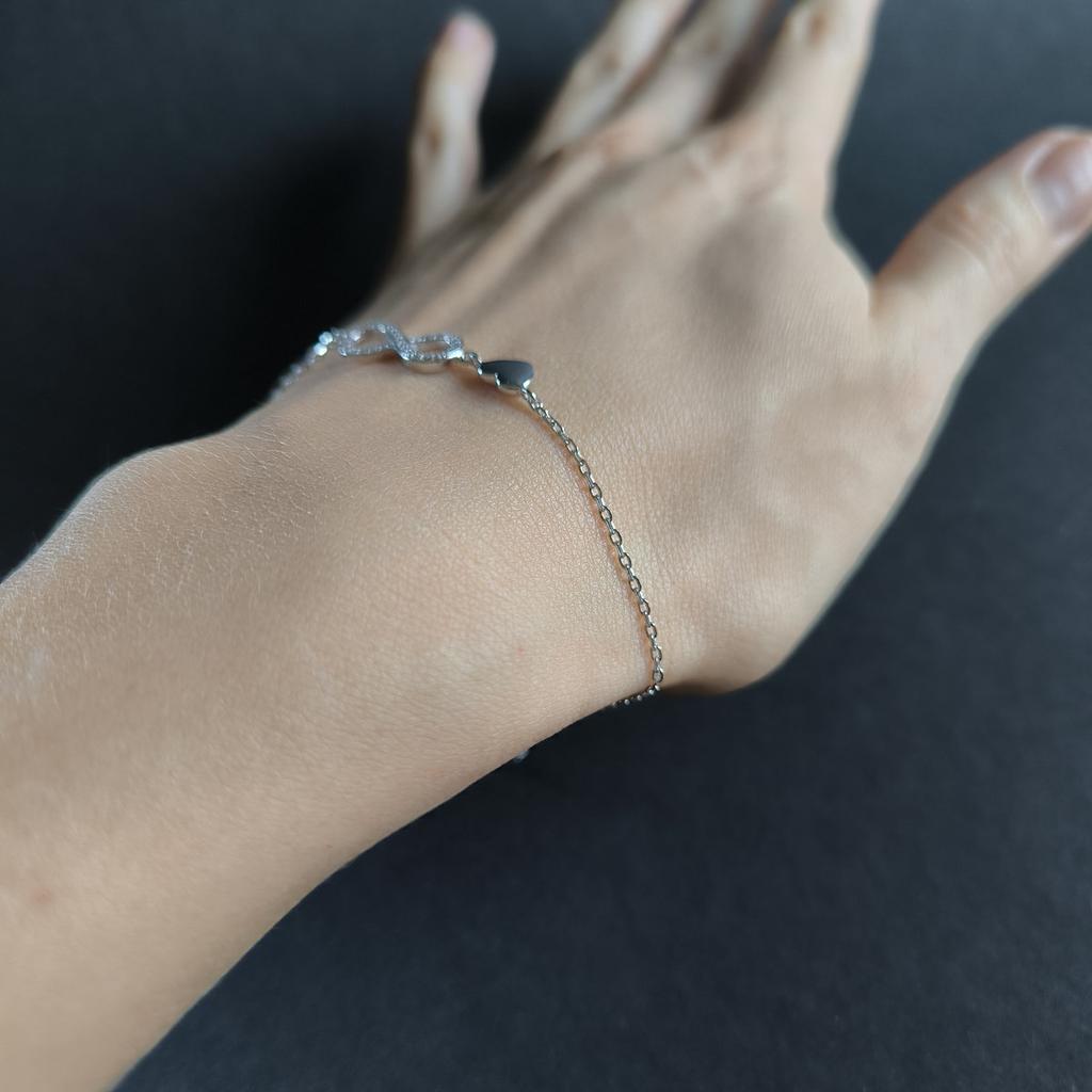 Silberarmband mit Zirkonia, Gewicht des Artikels 2,01 g (2208785)