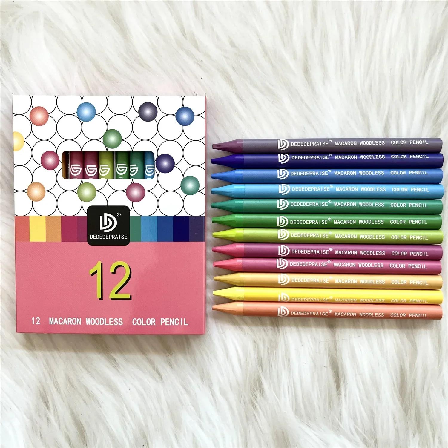 Houtloze Aquarelpennen 12 Tekenpotloden Kleurpotloden Set voor Volwassenen Kunstbenodigdheden voor Studenten Volwassen Kunstenaars Beginners