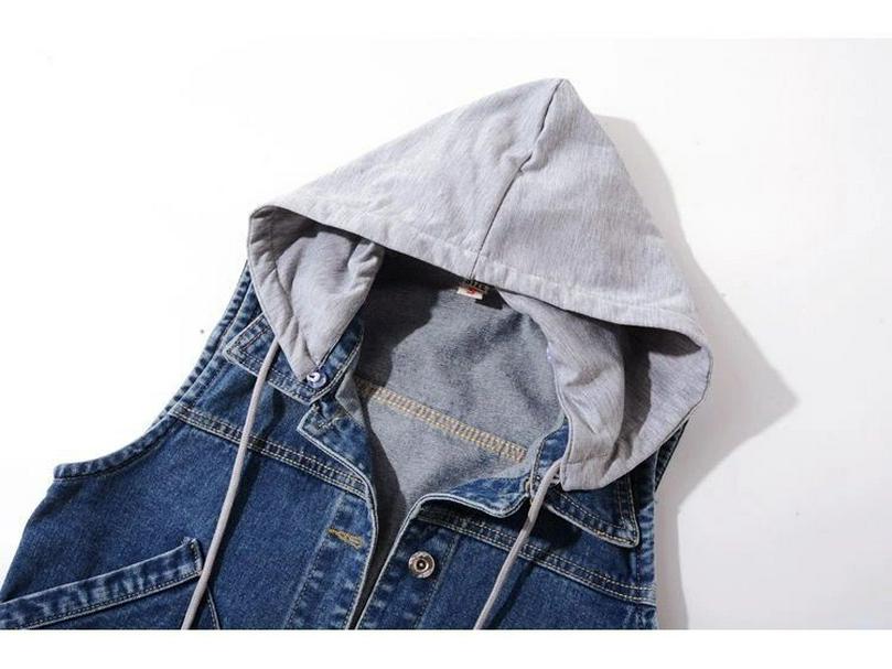 Women's Hooded Denim Vest: 2024 Spring Slim Fit, Sleeveless, Versatile Jacket with Large Pockets