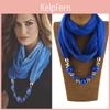 Resin Colors 9 Scarf Necklaces Pendant Neckerchief Statement Women Necklace