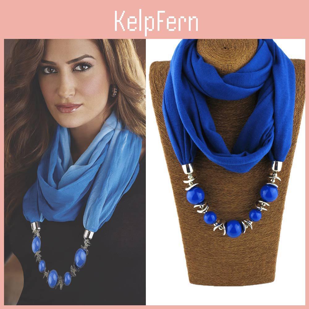 Resin Colors 9 Scarf Necklaces Pendant Neckerchief Statement Women Necklace