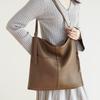 Retro Artistic Style Women's Bag Top Layer Cowhide Texture Light Luxury Shoulder Large Capacity Commuting Versatile Tote