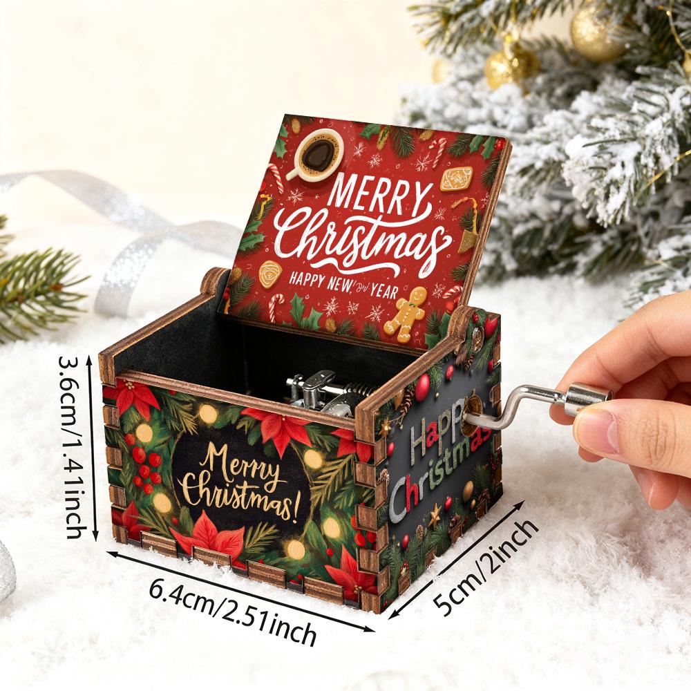 DIY Classical Wooden Christmas Music Box Handicraft