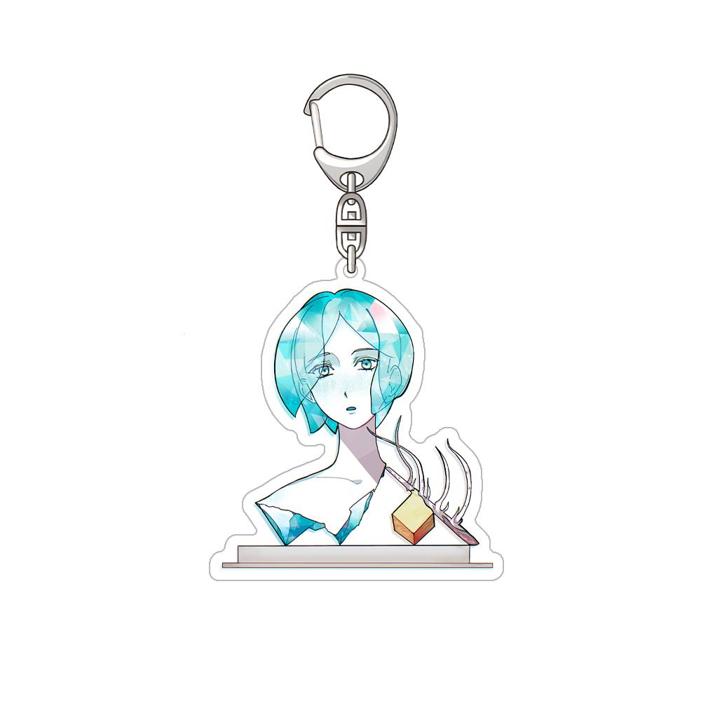 Land of the Lustrous Phosphophyllite rutile amethyst Obsidian Yellow diamond Ghost quartz Acrylic Keychain Bag pendant Fans Gift