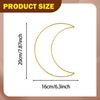 6x Metal Floral Hoop Centerpiece Moon Shaped Gold Wreath Arch for Xmas Shower Christmas