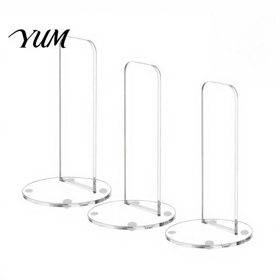 Clear Acrylic Glove Support Boxing Display Stand, Non-slip Base Holder, Home Gym Storage Vertical Rack for Training Sports Gloves MMA Organizer Stand