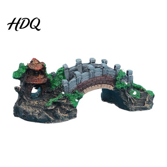 Non-Toxic Fish Accessories Aquarium Bridge Ornament Arch Miniature Tank Decor DIY Garden Mini Model for Terrarium Fairy Aquatic Life Safe Ornament