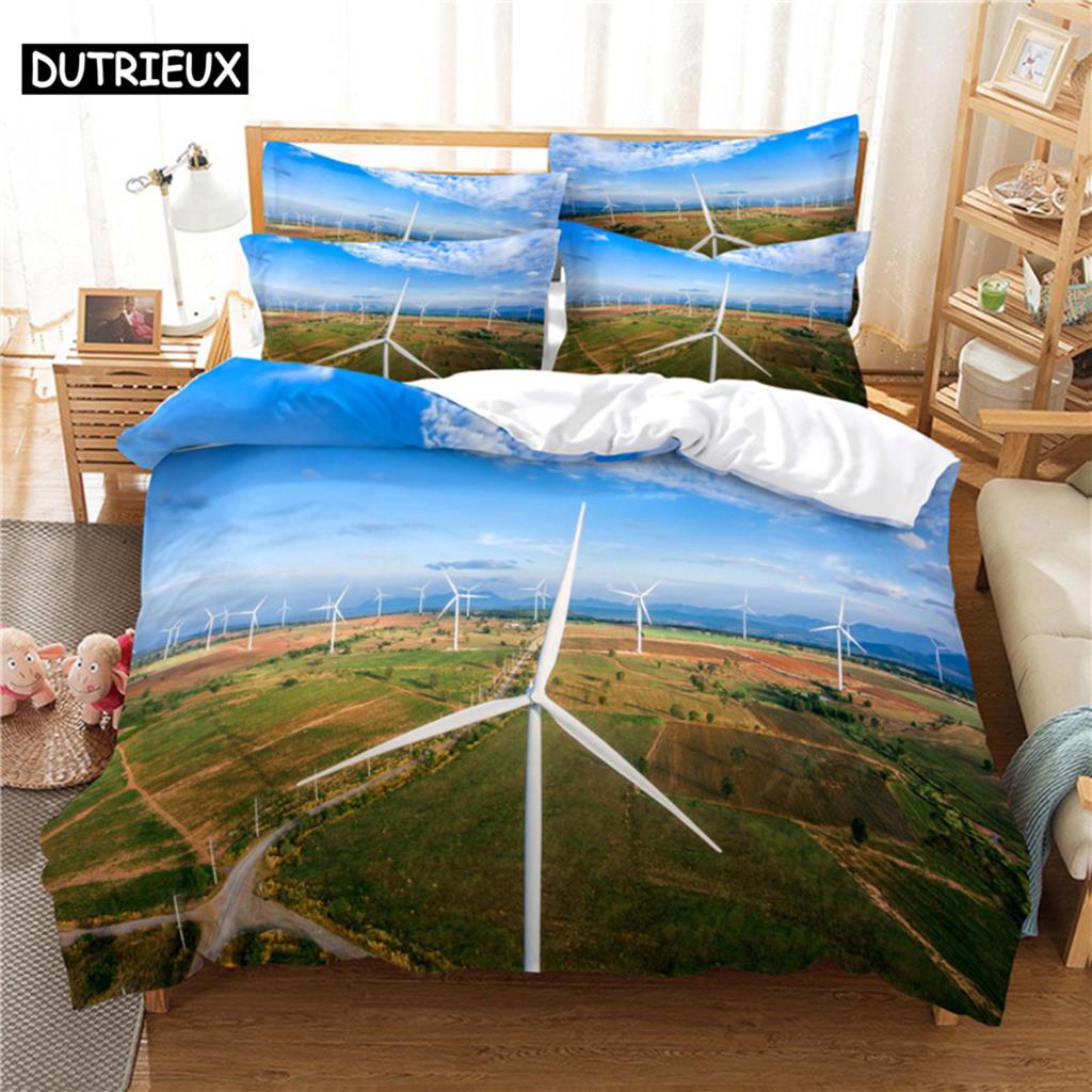 

3D Digital - Printed Beautiful Scenery - Themed Queen - Sized Duvet Cover Set with Fashionable Design (135x200cm)&set