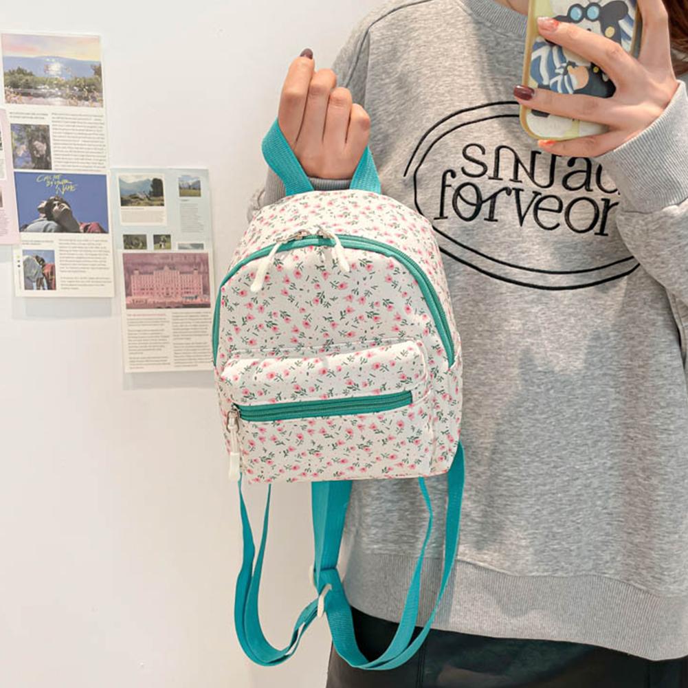 Floral Mini Backpack Cute Casual School Bookbag Travel Backpack for Teens Girls Women Students