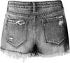 2026 Women's High-Waisted Fringed Ripped Denim Shorts - Versatile American Trend Fashion.