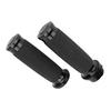 1 Pair Universal Motorcycle 25mm Handgrip Aluminum+Rubber Anti Slip Handlebar Grip Cover(Black)