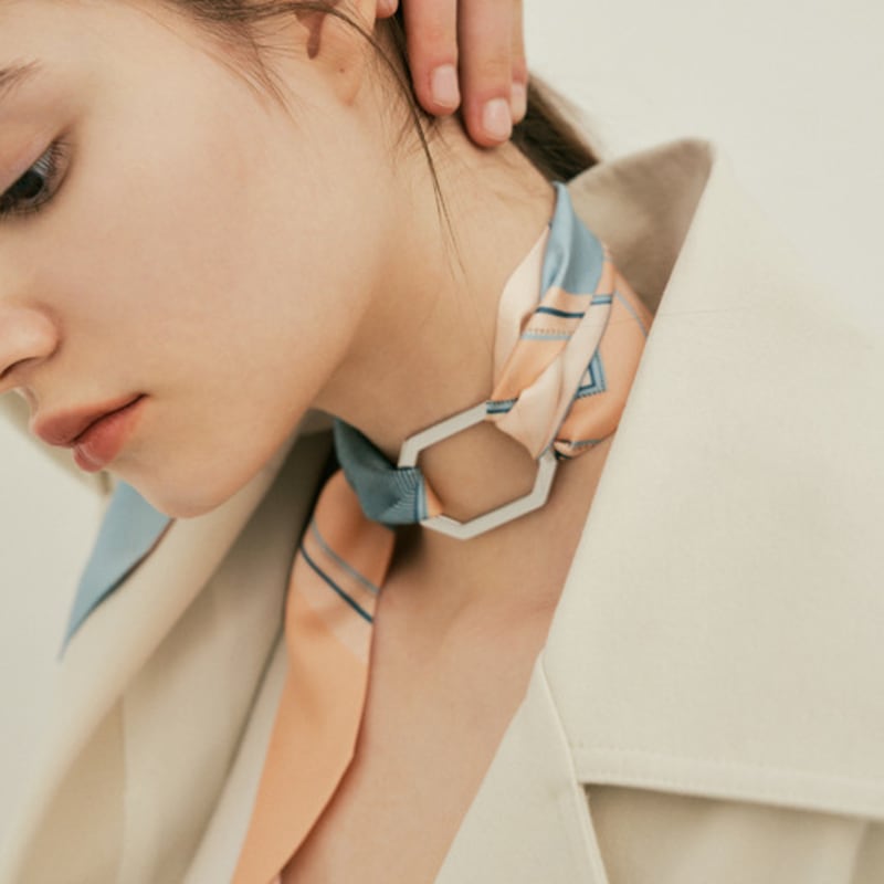 Saint Luxure Twilly Scarf Speak SL22SSTSP