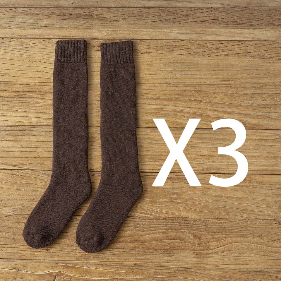 

Зимові жіночі шкарпетки вище коліна з мериносової вовни, товсті, теплі, у стилі Хараджуку, ретро, компресійні, жіночі кашемірові панчохи EUR SIZE 36-40