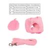 Weiches Hundegeschirr Unifarben Rosa Stabiles Band Hundeleine Set Flexibles Band Hautfreundlich Katzenleine Set Tägliches Gassi gehen