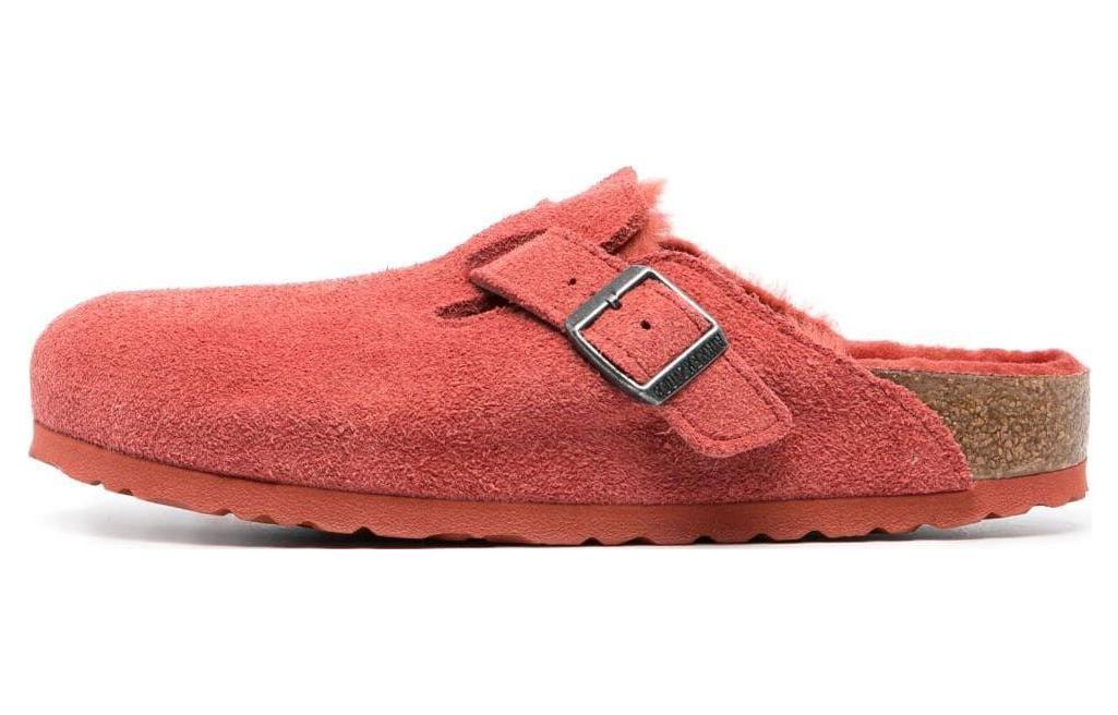 Birkenstock Boston Замша с овчиной Узкая посадка Sienna Red Женские 1025669 36