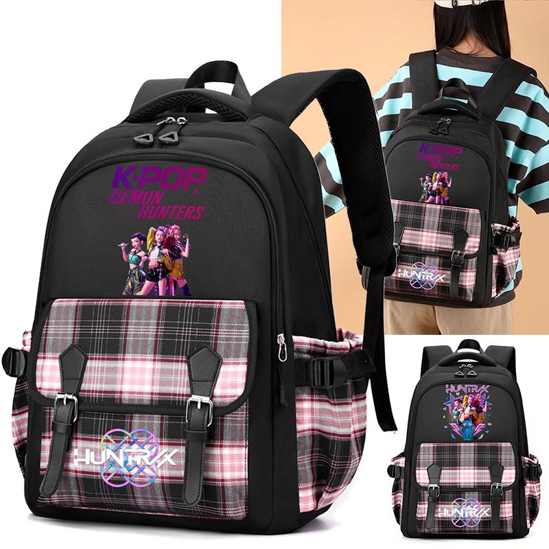 Anime Cute Cartoon K-Pop Printed Large Capacity Backpack for Teenger Student Girl Boy Schoolbag Bookbag Women Waterproof Travel Bag Mochila Kid Gift