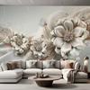Floral Wallpaper 3d Modern Jewelry Flowers Wall Mural Living Room Tv Sofa Bedroom Wall Paper Home Decor