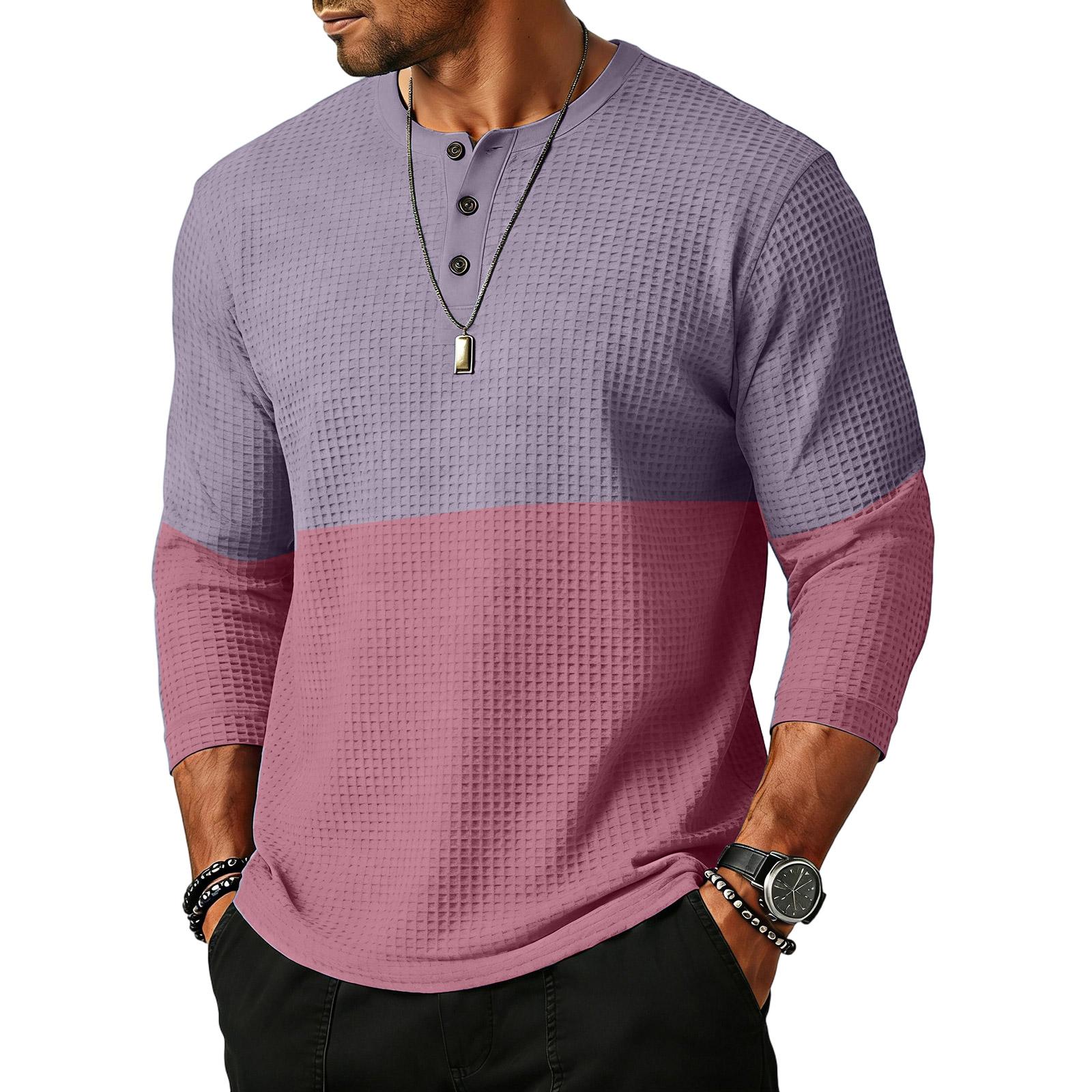 

Men s Sports Leisure Waverg Three Pieces Buckle Seven Points Sleeve T,Shirt XXL