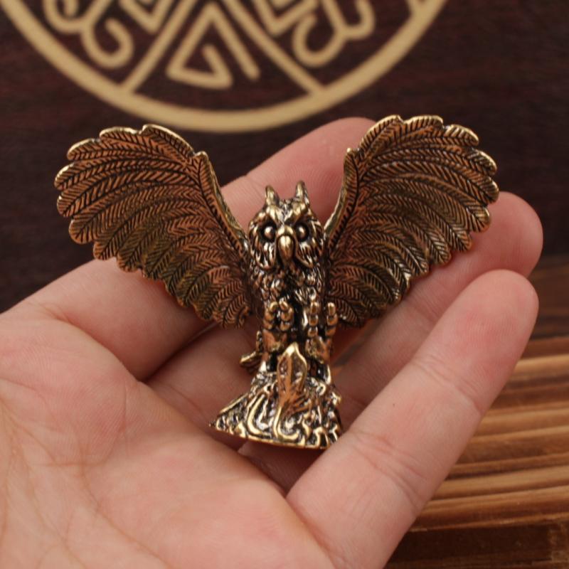 1 sztuka Dekoracja domu ze zwierzętami Stopowa statuetka sowy Miniaturowy pupil do herbaty Rękodzieło artystyczne Ozdoba na stół Akcesoria do majsterkowania Prezent