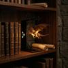 Dragon Culture Collectible Figurine Fantasy Bookshelf Lamp, Retro Flying Light, Literature Fan Gift Creative Bookend Light for Library Reading Corner