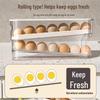 Food-Grade Slide-Out Refrigerator Egg Holder: Automatic Rolling Fresh-Keeping Storage Box