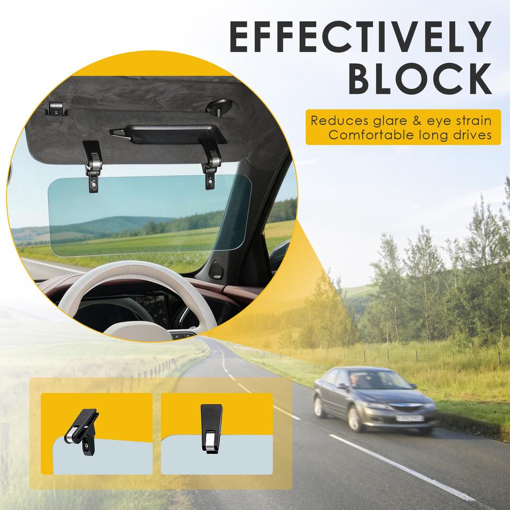 Car Visor Extender Sun Blocker Anti-Glare Anti-UV Universal Adjustable Extension Board Shield Car Interior Accessories