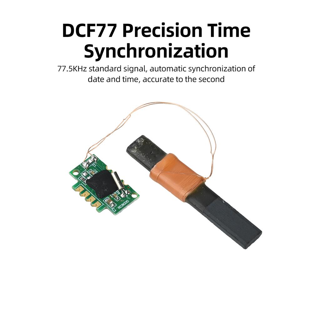 DCF77 Radio Clock Module 77.5KHz Single Frequency Receiver with Automatic Time Synchronization for DIY Projects