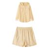 Demana Lightweight Lyocell Hooded Shirt & Shorts Set