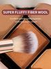 4-teiliges doppelseitiges Foundation-Pinselset Flachkopf Angeschrägt Kontur Make-up Pinsel zum Verblenden von Flüssigpudercreme