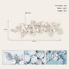 New bridal headdress rhinestone pearl comb metal leaf handmade hair accessories soft pottery flower plate hair comb