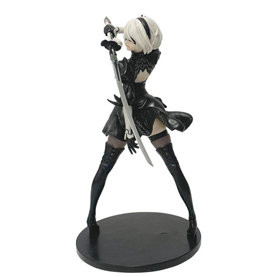18CM NieR:Automata 2B Anime Figur Spielzeug PVC Sammlermodell Puppe Statuette Ornament Geschenk