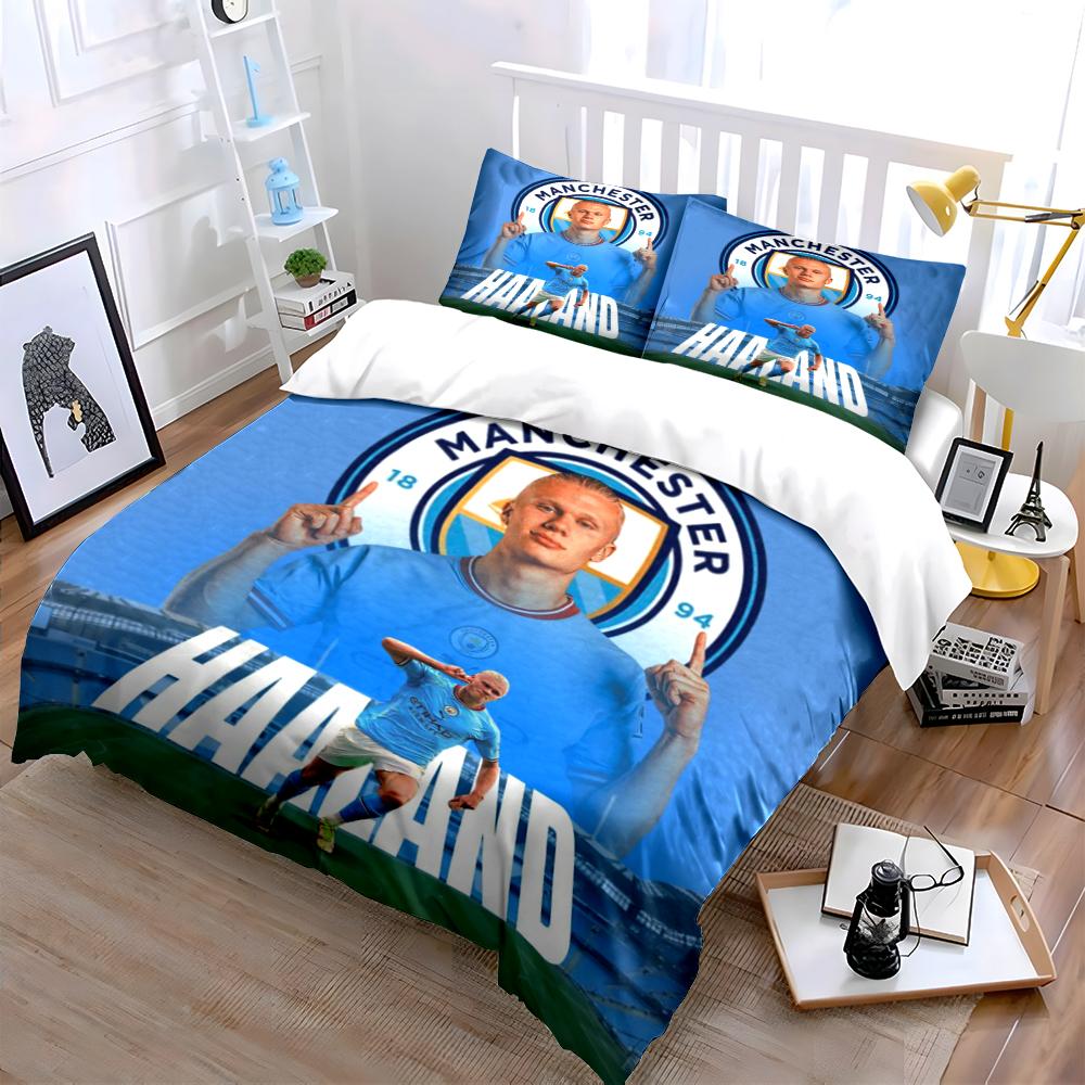 Manchester Haaland Bedding Set Bedding Duvet Cover Set Duvet Cover Pillowcases Home Decor (1 * Duvet Cover 2 * Pillowcases, Without Duvet Insert)