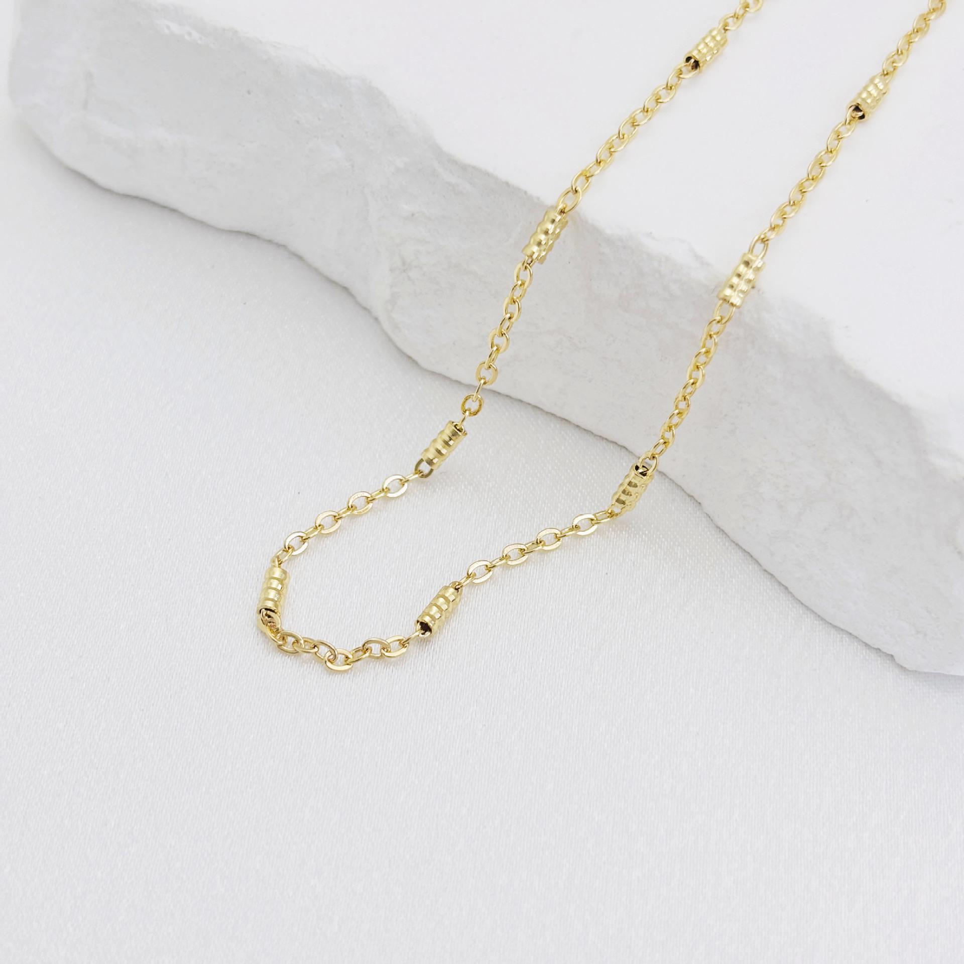 

Ожерелье-браслет из золота 14 карат с О-образным плетением и плоским меандром, аксессуары для DIY-украшений 14k Gold-Filled (1 Meter)