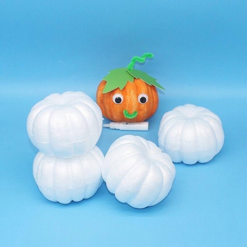10Pcs Artificial Pumpkins Decoration for Thanksgiving Fall Festival Home Decoration White Foam Pumpkins for Painting