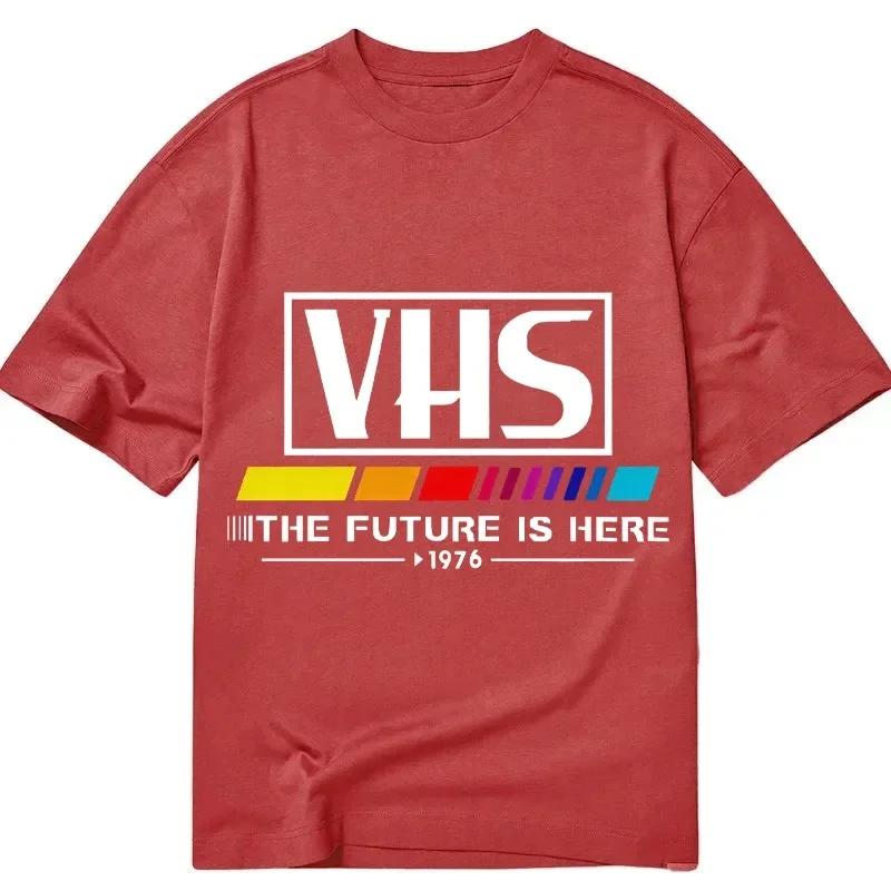 THE FUTURE IS HERE 1976 Printed Retro Cotton Tshirt for Men and Women Fashion Short Sleeved Shirt SpringSummer New Collection