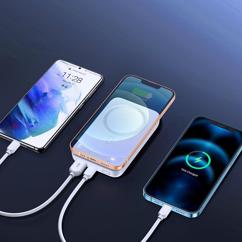Mini Powerbank 10000mAh Magnetisch met QC PD USB USBC Oplader Wit