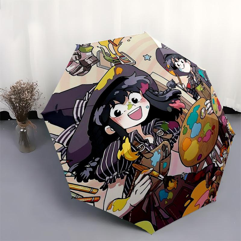 1pc Outdoor Umbrella with Magical Artist Characters - Automatic Opening & Closing, Portable 3-Fold Design, 8-Rib Iron Frame, Perfect Gift for Fan