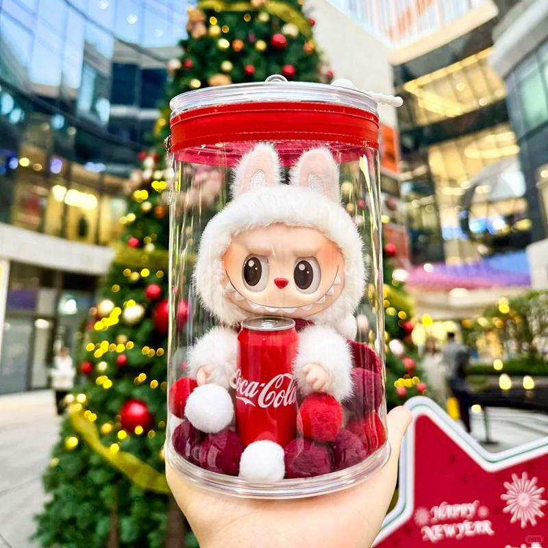 Capa Protetora Labubu Capa Protetora contra Poeira Capa Protetora Transparente Saco de Armazenamento Transparente Labubu Chaveiro Portátil