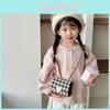 Trendy Retro Plaid Children's Crossbody Bag With Cute Designs For Everyday Use