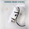 Realistic Plush Hobby Horse Soft Plush Hobby Horse Riding Stick Plush Horse Head  Performance Prop