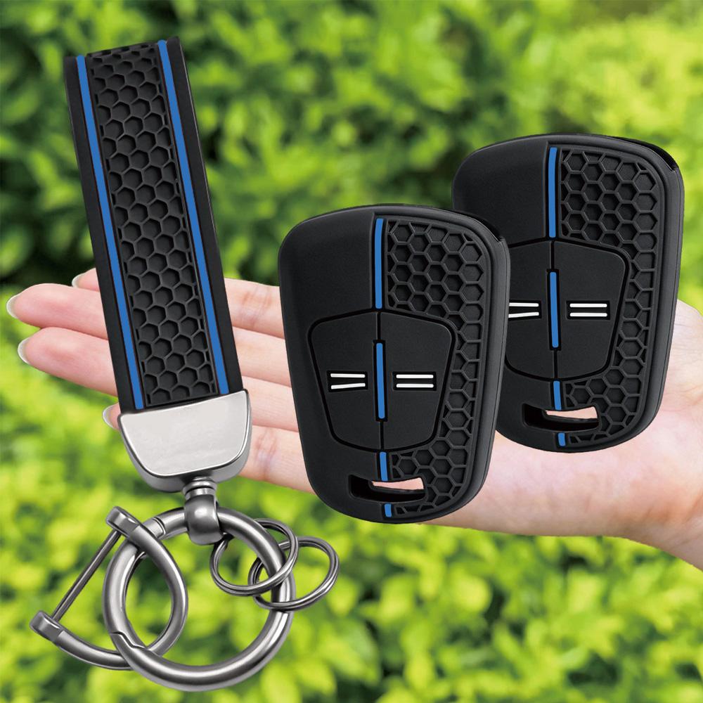 Car Styling High-Quality Keychain Silicone Remote Car Key Case For Vauxhall Opel Corsa Agila Meriva 2 Buttons Key Protection
