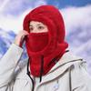 Warm Hood Hat, Scarf Integrated Hat, Women's Winter Velvet Thick Ski Riding Electric Vehicle Mask, Windproof Cover Hat