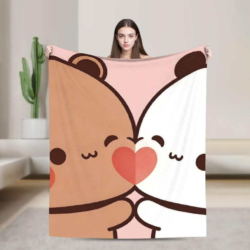 Cartoon Panda Bubu Dudu Fleece Blankets Creative Throw Blanket for Bed Sofa Couch 200x150cm Rug Piece