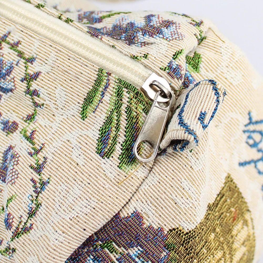 Tulip Flower Women's Hand Luggage DIY Knitting Needles Storage Bag Ladies Travel Bags Men