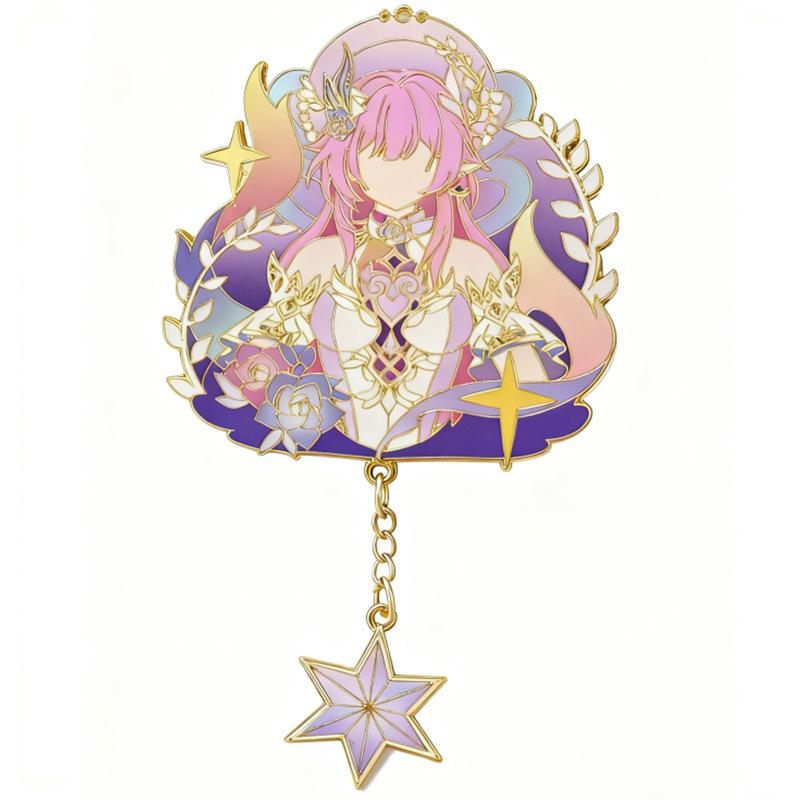 Game Honkai: Star Rail Series Fashion Metal Badge Cartoon Character Exquisite Printing Backpack Brooch Birthday Gift