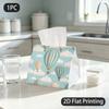 1pc Tissue Box, Whimsical Hot Air Balloons Cheerful Pattern, 2D Flat Printing, Polyester Material, Easy To Carry, Tissue Container, for The Dining Tab