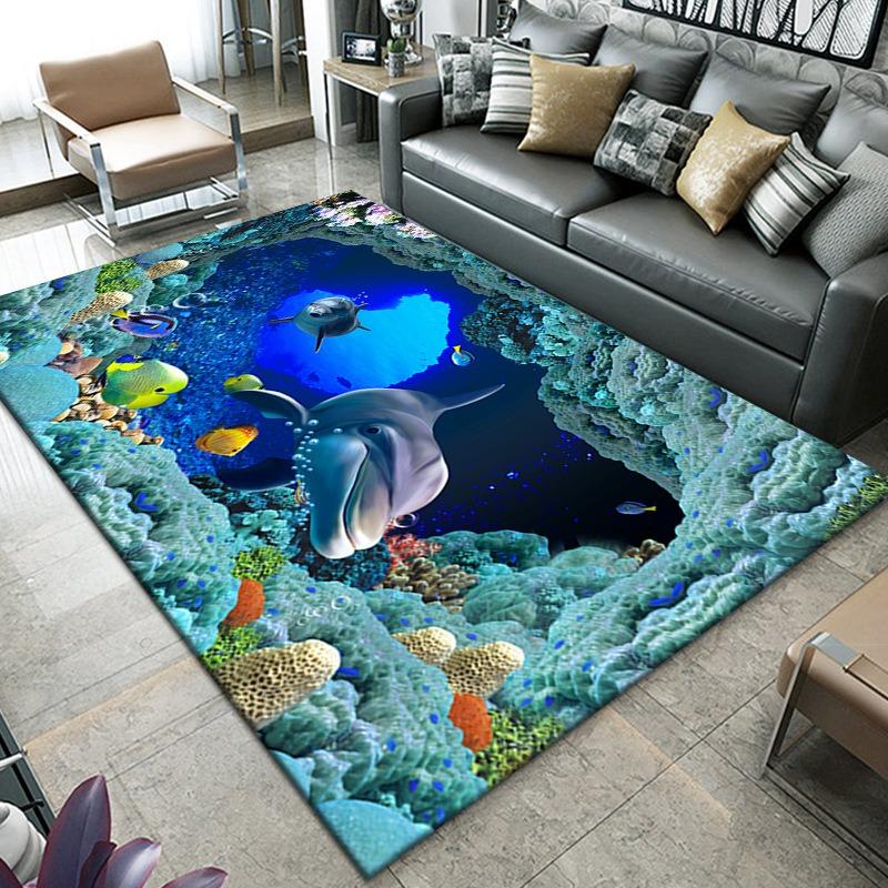 Vision Carpet Living Room Underwater World Vortex Bedroom Carpet Home Tea Table Sofa Mat Indoor Rug Easy Clean Very Beautiful