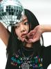 ASIF CALIE Discoball Crop Tshirt Black
