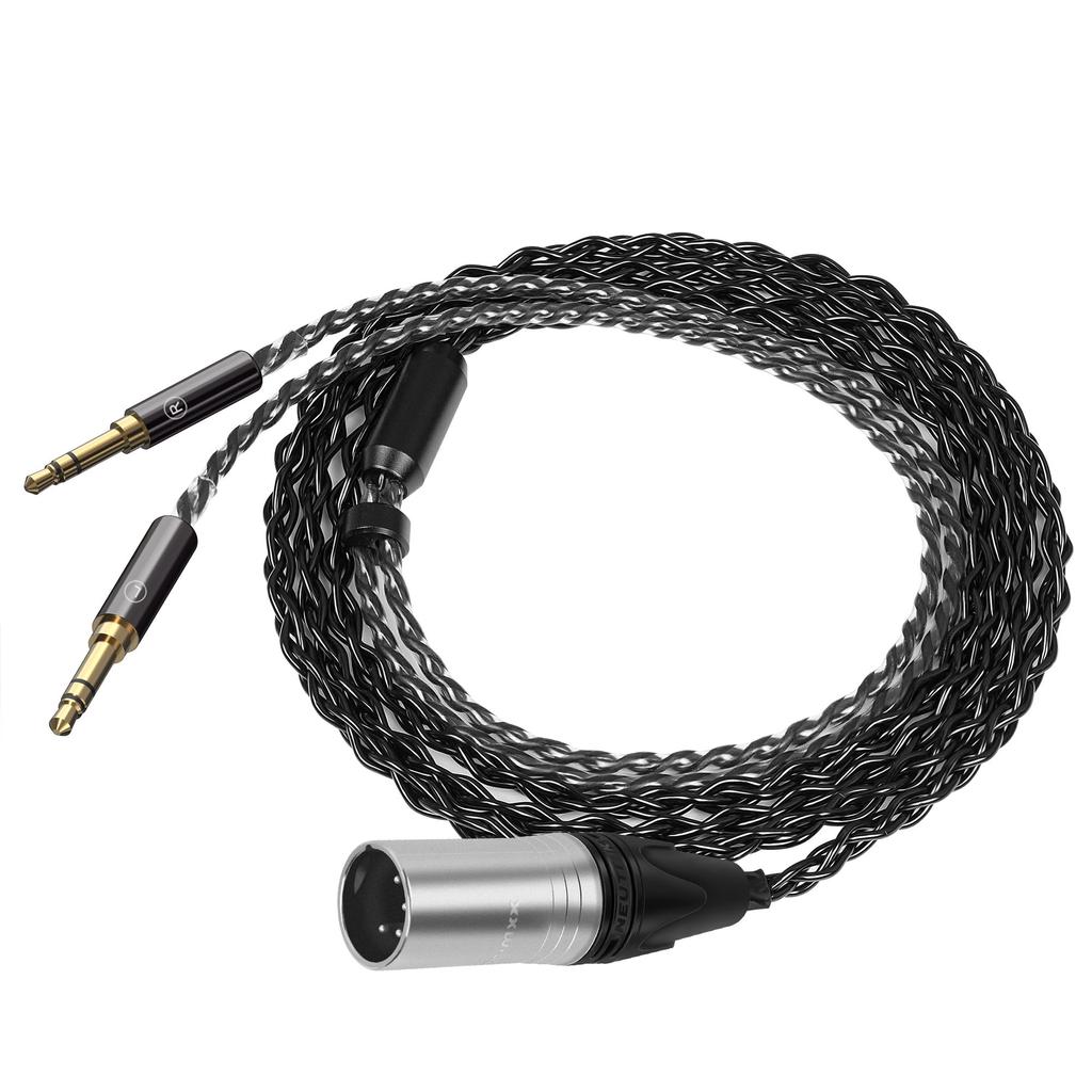 Linkidea Upgrade 6N Audio Cable for HIFIMAN Edition and DENONs XLR to Dual Male Replacement Headphone Cord XS, SUNDARA, Arya, HE400SE, Ananda,